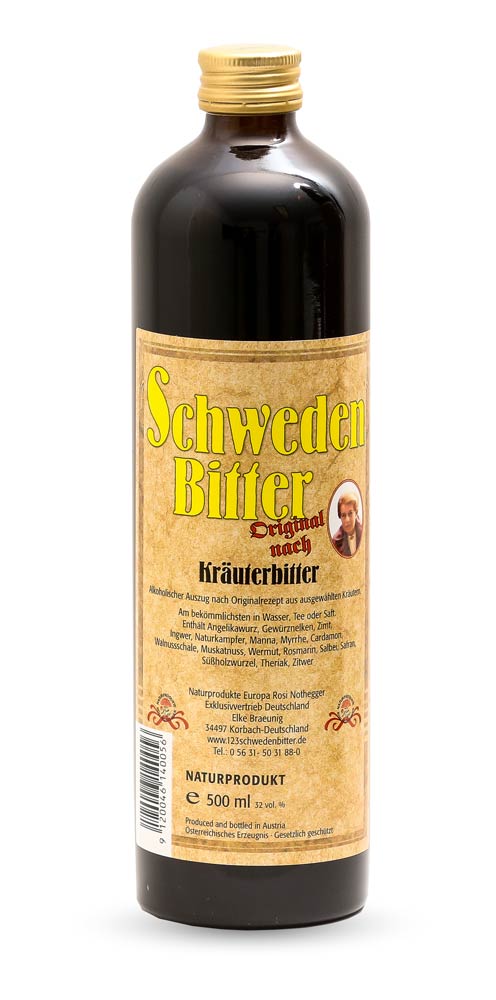 Schwedenbitter (500 ml, 32 % vol Alkohol) Originalrezept nach Maria Treben (1907-1991)