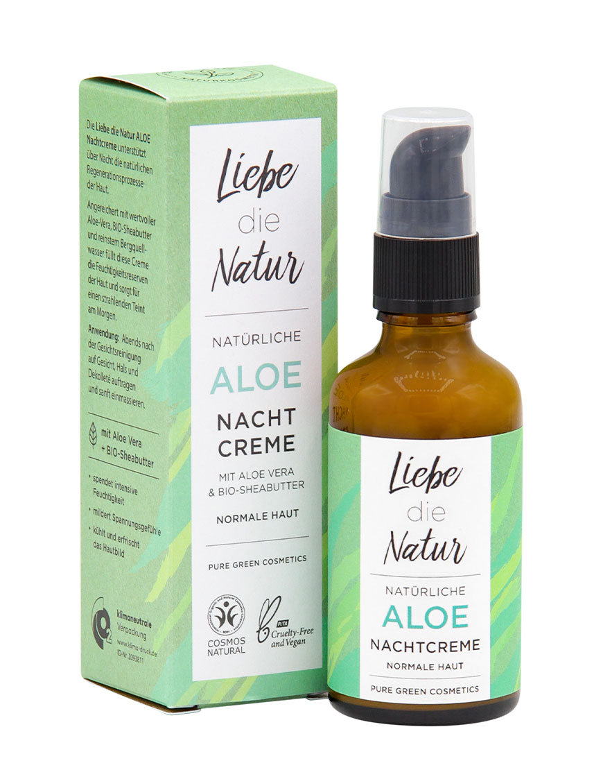 Liebe die Natur – Natürliche Nachtcreme Aloe (50 ml)