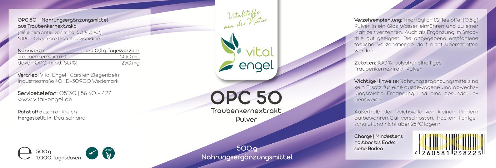 OPC 50 Pulver (500g lose) - Vital Engel