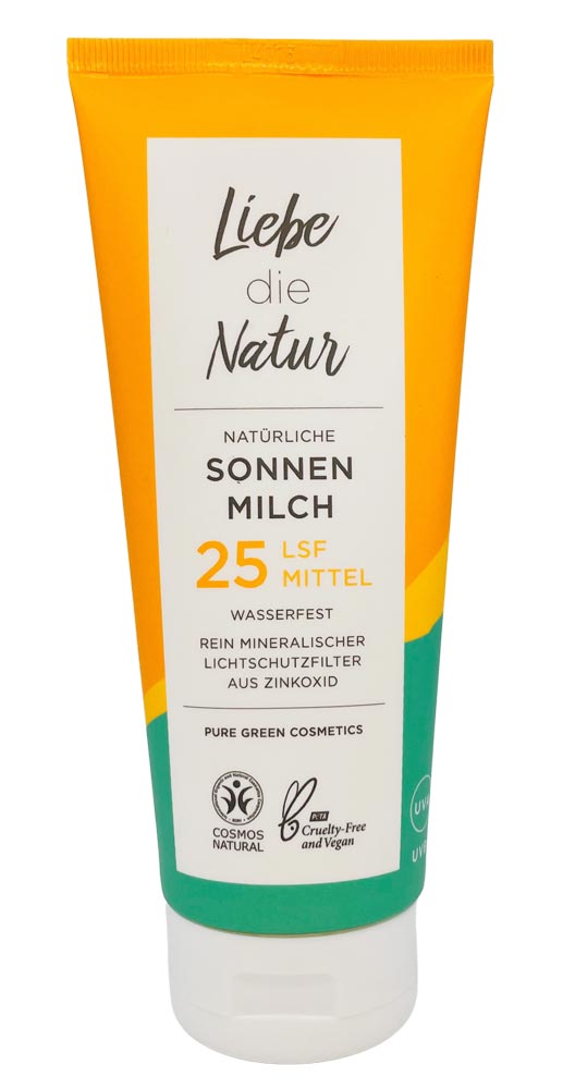 Liebe die Natur - Natürliche Sonnenmilch LSF 25 (200 ml)
